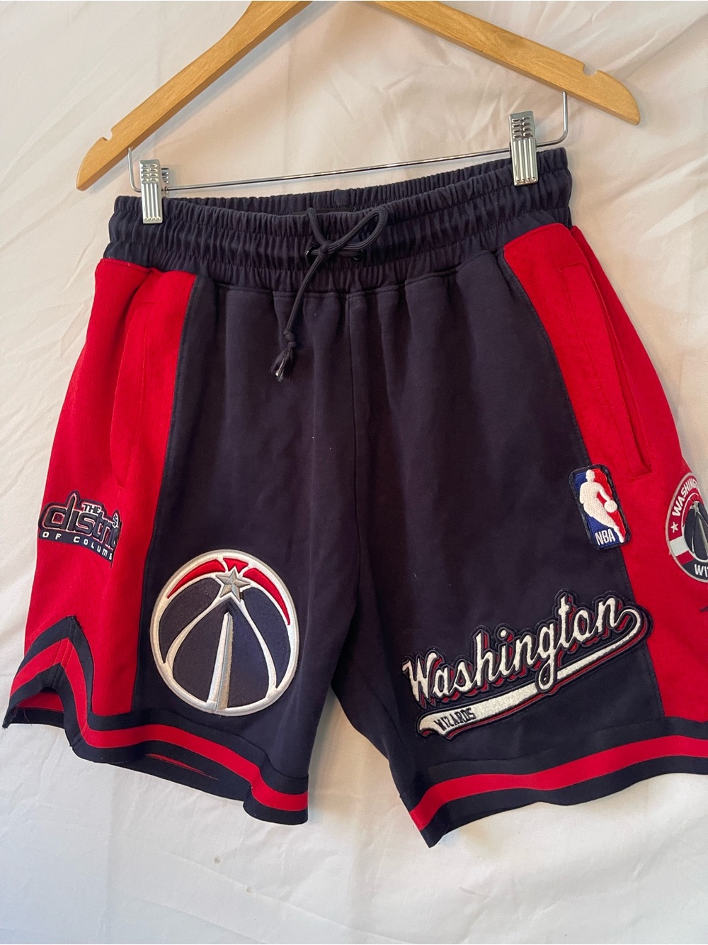 NBA Washington Wizards Black & Red Athletic Shorts